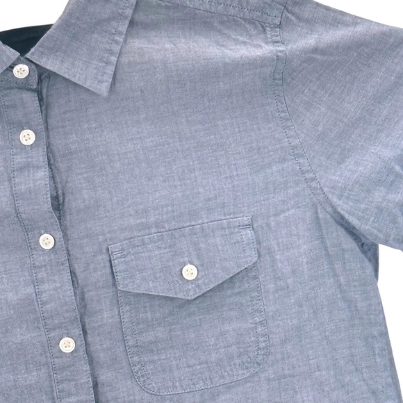 J. Crew Tops - J.Crew Chambray Tunic Shirt Roll-Up Sleeve Button Down Preppy Minimalist‎ XXS